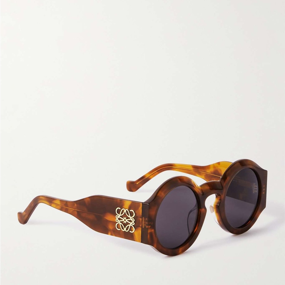 Loewe Round-Frame Tortoiseshell Acetate Sunglasses